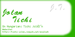 jolan tichi business card